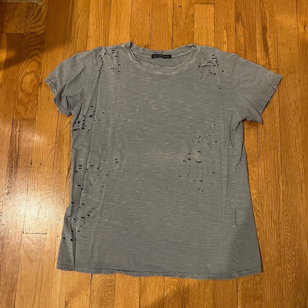Brandy Melville Distressed Short Sleeve Tee Shirt